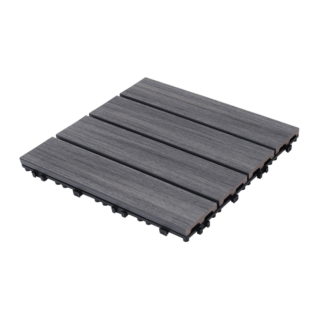 WPC Wood Decking Tile - Indoor & Outdoor Tile - Ash - Lazy Tiles