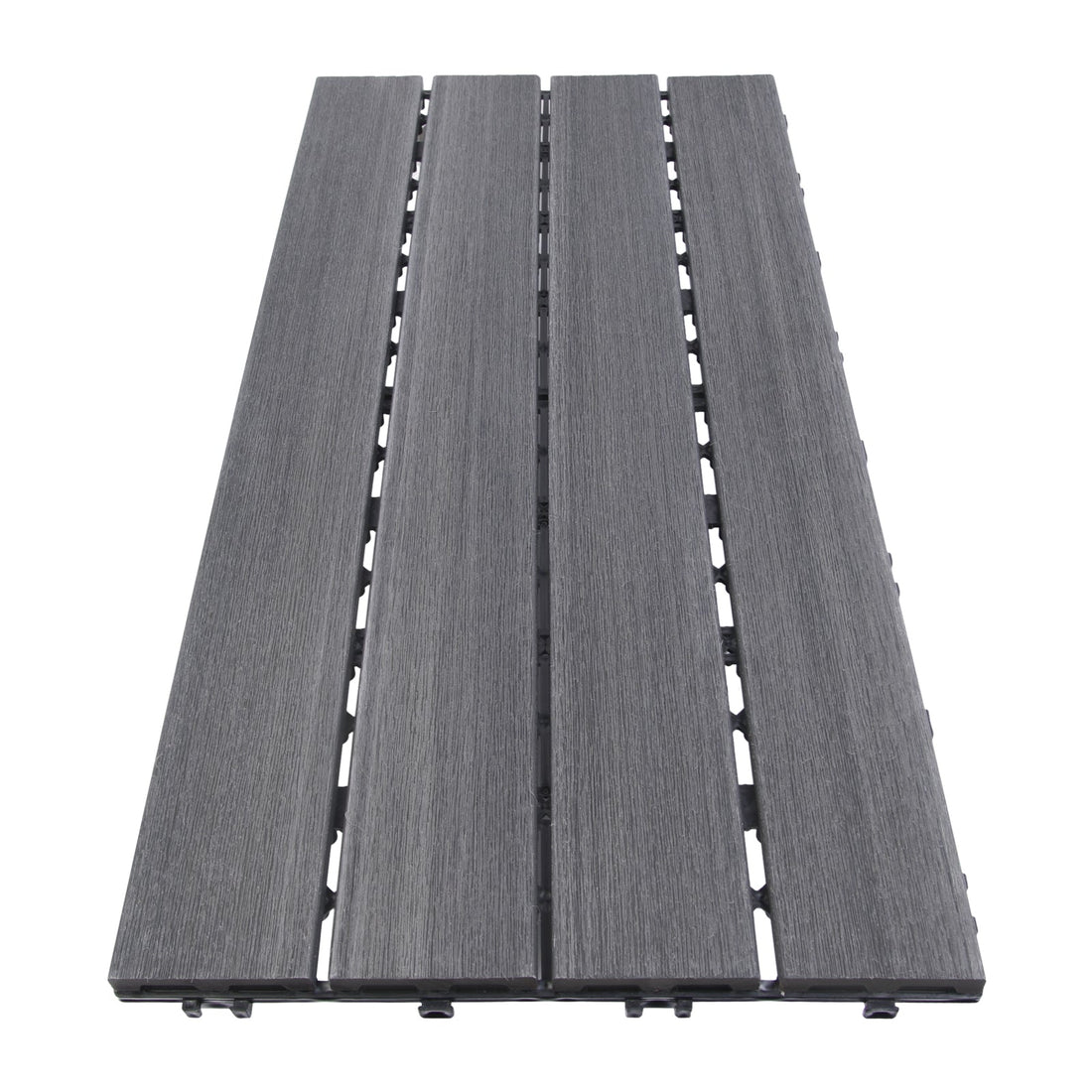 WPC Wood Decking Tile Plus - Indoor & Outdoor Tile - Ash - Lazy Tiles