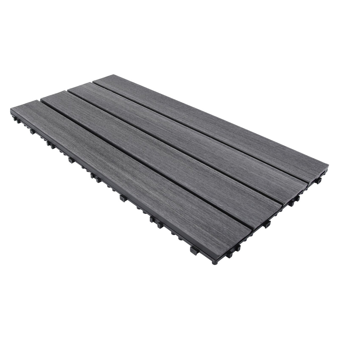 WPC Wood Decking Tile Plus - Indoor & Outdoor Tile - Ash - Lazy Tiles