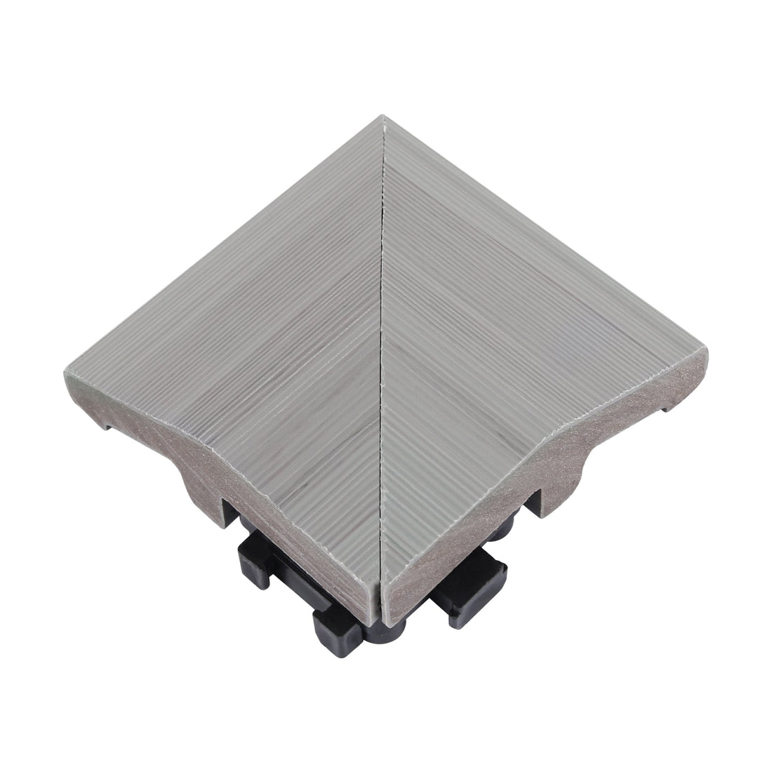 WPC Wood Tile Corner Edge - Indoor & Outdoor Tile - Sky Gray - Lazy Tiles