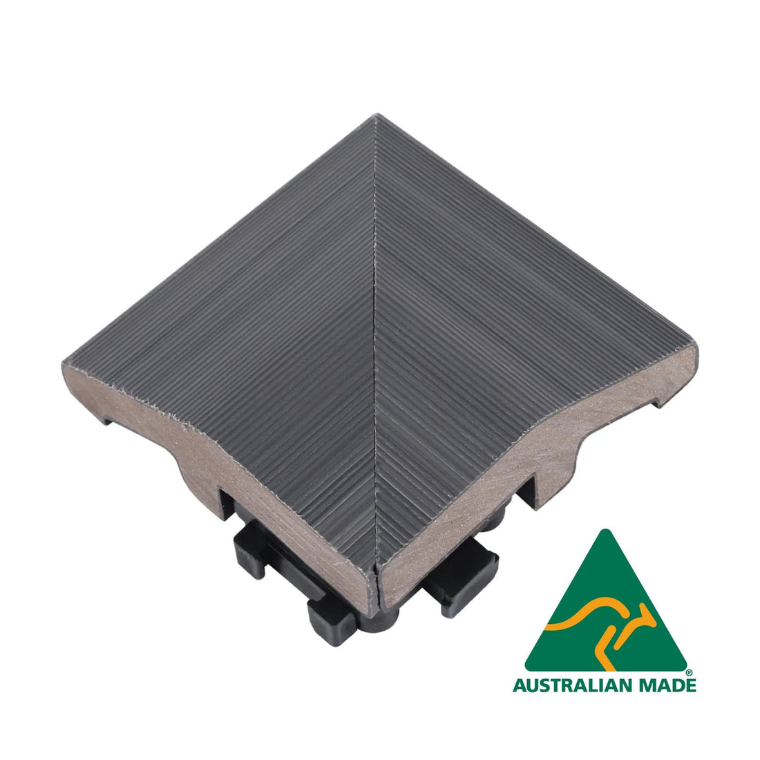 WPC Wood Tile Corner Edge - Indoor & Outdoor Tile - Ash - Australian Made - Lazy Tiles