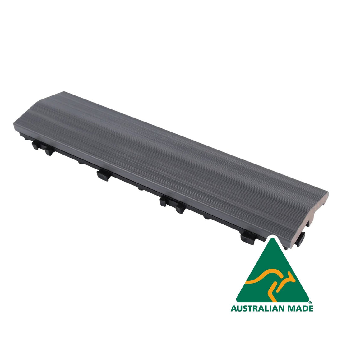 WPC Wood Tiles Ramp Edge - Indoor & Outdoor Tile - Ash - Australian Made - Lazy Tiles