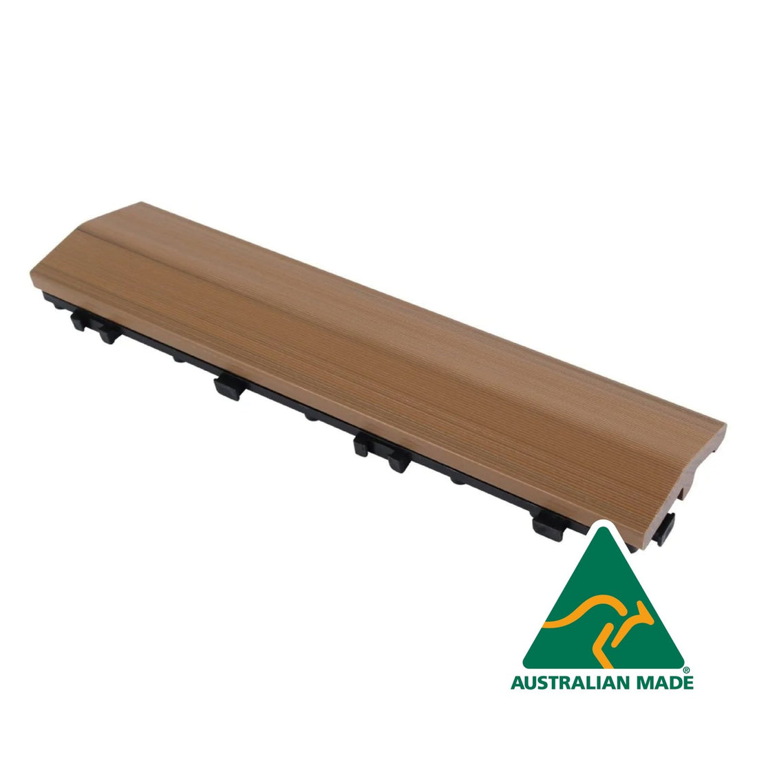 WPC Wood Tiles Ramp Edge - Indoor & Outdoor Tile - Oak - Australian Made - Lazy Tiles
