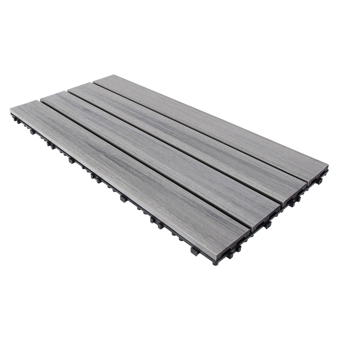 WPC Wood Decking Tile Plus - Indoor & Outdoor Tile - Sky Grey - Lazy Tiles