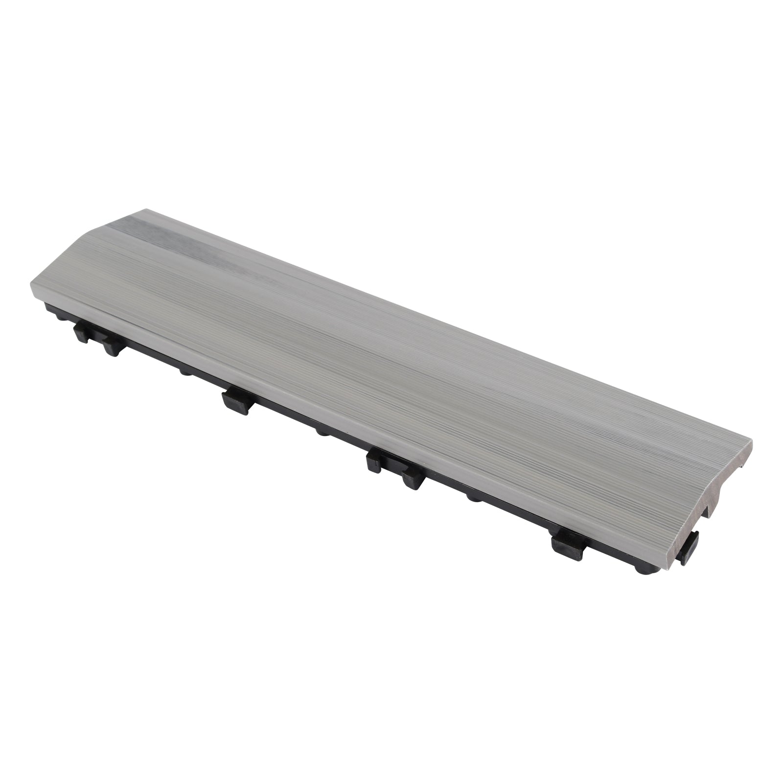 WPC Wood Tiles Ramp Edge - Indoor & Outdoor Tile - Sky Grey – Lazy Tiles